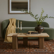 Load image into Gallery viewer, Ravenna - Genuine Fabric Travertine And Oak Wood Table
