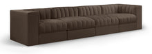Load image into Gallery viewer, Rummi - Velvet Performance Fabric Upholstered 4 Piece Modular Sofa
