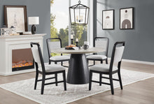 Load image into Gallery viewer, D178 - Melamin Round Dining Table - Black / Ivory
