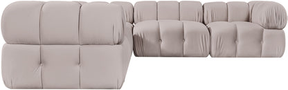 Orin - Velvet 5 Piece Modular Corner Sectional