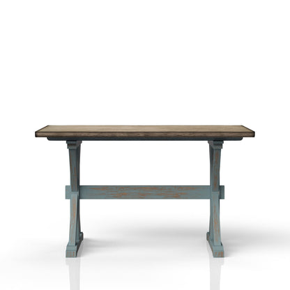 Summerville II - Counter Dining Table - Light Blue / Rustic