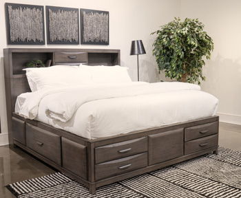 Mazing - Queen Storage Headboard - Gray