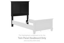 Load image into Gallery viewer, Lanolee - Twin Panel Headboard - Black
