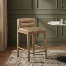 Load image into Gallery viewer, Ellis - Vegan Leather Upholstered Counter Stool (Set of 2) - Tan
