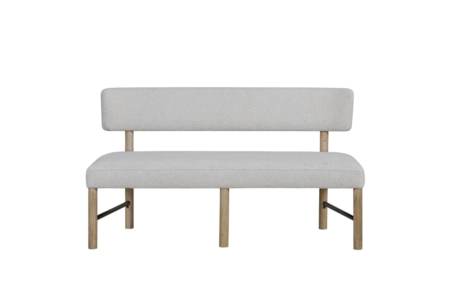Pagosa - Upholstered Bench - English Knotty Oak / Gray