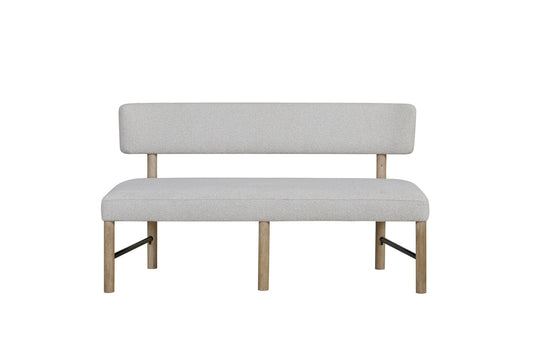 Pagosa - Upholstered Bench - English Knotty Oak / Gray