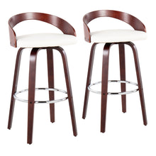 Load image into Gallery viewer, Grotto - Mid Century Elegant Design Modern Barstool With Swivel (Set of 2)
