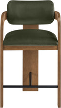 Load image into Gallery viewer, Cedra - Velvet Performance Fabric Upholstered Counter Stool - Brown Frame

