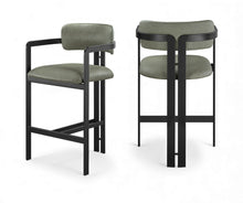 Load image into Gallery viewer, Aurum - Vegan Leather Upholstered Counter Stool With Graphite Black Base
