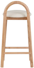 Load image into Gallery viewer, Calvin - Faux Leather Stool - Light Brown Legs
