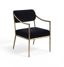 Load image into Gallery viewer, Bastille - Upholstered Dining Arm Chair (Set of 2) - Brass Frame
