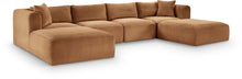 Load image into Gallery viewer, Shaggy - Fabric 6 Piece Modular Sectional With 2 Ottomans
