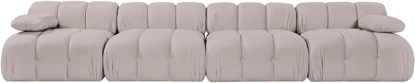 Orin - Velvet 4 Piece Modular Sofa