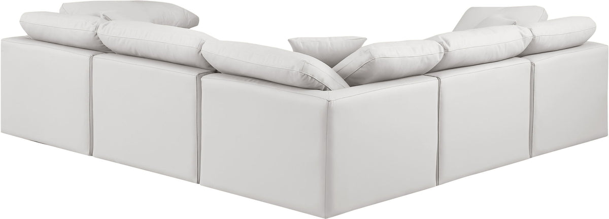 Indulge - Faux Leather 5 Piece Modular Corner Sectional