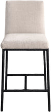 Load image into Gallery viewer, Reeves - Chenille Fabric Upholstered Counter Stool (Set of 2) - Black Base
