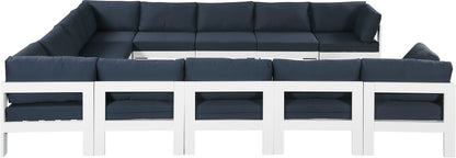 Nizuc - Outdoor Patio 12 Piece Modular Sectional With White Frame
