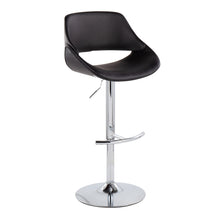 Load image into Gallery viewer, Fabrico - Contemporary Adjustable Bar Stool With Rounded T Footrest (Set of 2)
