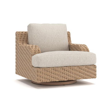 Wrights Beach - Swivel Glider Chair With Cushion - Beige - Ego Home Furniture