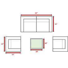 Load image into Gallery viewer, Wicker Seating Group Set With Table And Cushions
