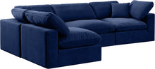 Load image into Gallery viewer, Comfy - 4 Piece Velvet Modular Armless Sectional
