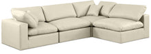 Load image into Gallery viewer, Comfy - 4 Piece Faux Leather Modular Armless Sectional
