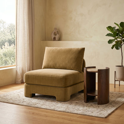 Hammond - Velvet Performance Fabric Upholstered Armless Chair