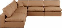 Load image into Gallery viewer, Comfy - 5 Piece Faux Leather Modular Corner Armless Sectional
