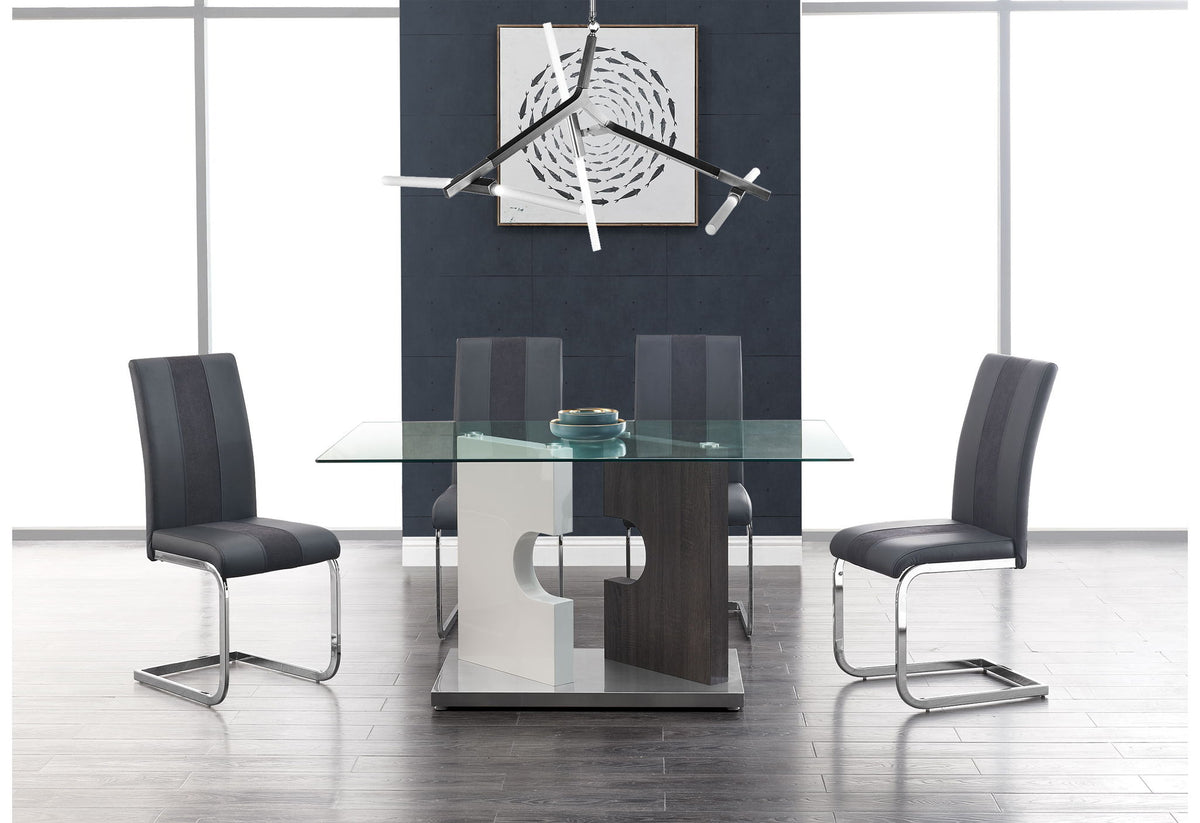 D219 - Dining Table Base - Silver