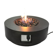 Load image into Gallery viewer, Fiber Reinforced Propane Gas Outdoor Fire Pit Table With Lid - Charcoal
