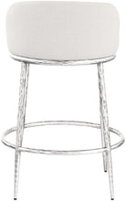 Load image into Gallery viewer, Ferro - Upholstered Counter Stool With Brushed Silver Base
