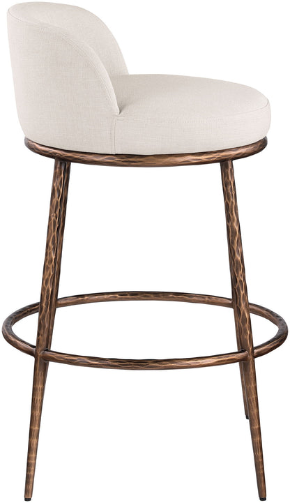 Ferro - Performance Fabric Upholstered Bar Stool - Antique Bronze
