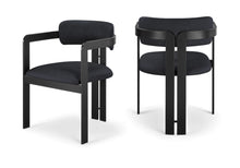 Load image into Gallery viewer, Aurum - Vegan Leather Upholstered Dining Chair With Graphite Black Base (Set of 2)
