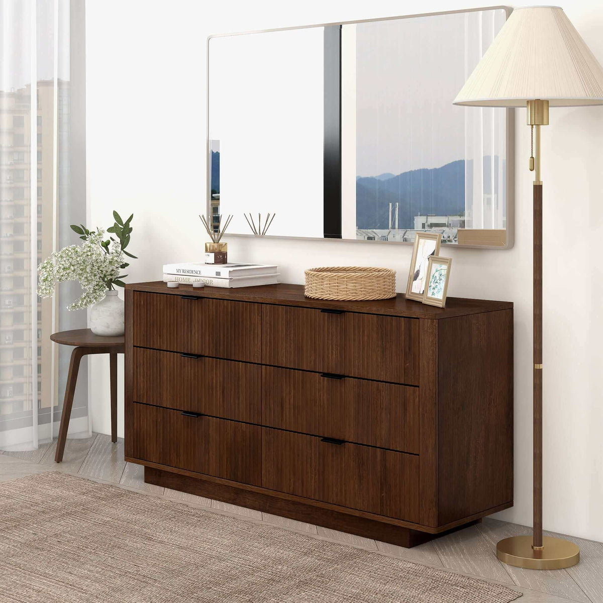 Lola - Dresser With 6 Drawers - Dark Brown