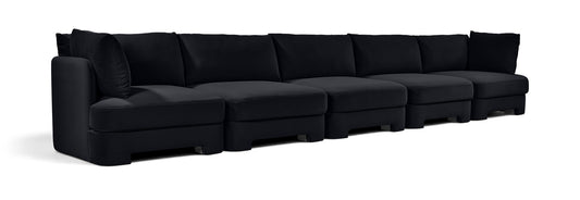 Hammond - Velvet Performance Fabric Upholstered 5 Piece Sofa - Ego Home Furniture