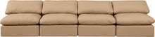 Load image into Gallery viewer, Indulge - Faux Leather 4 Piece Modular Armless Sofa - Tan
