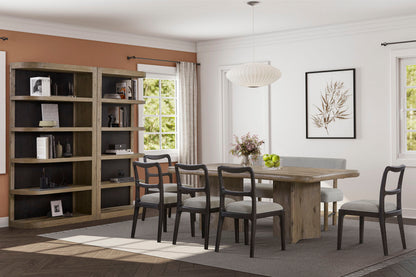 Pagosa - Upholstered Bench - English Knotty Oak / Gray