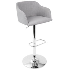 Load image into Gallery viewer, Daniella - Contemporary Adjustable Barstool With Swivel - Light Gray
