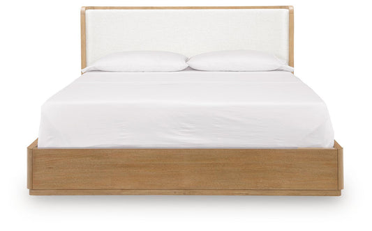 Pamaria - King Upholstered Bed - Light Brown
