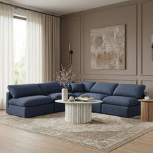 Load image into Gallery viewer, Indulge - Linen 5 Piece Modular Corner Armless Sectional
