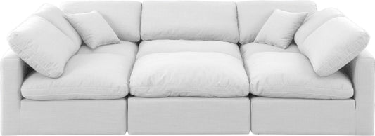 Indulge - Linen 6 Piece Modular Sectional - White