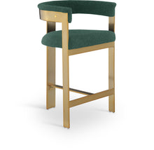 Load image into Gallery viewer, Romeo - Boucle Counter Stool With Gold Base (Set of 2)
