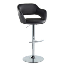 Load image into Gallery viewer, Margarite - Contemporary Ajustable Barstool With Swivel With Rounded T Footrest (Set of 2)
