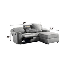 Load image into Gallery viewer, Destiny - Linen Sectional Sofa With Dropdown Table - Gray
