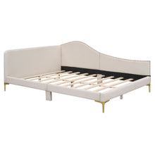 Load image into Gallery viewer, Upholstered Daybed With Headboard And Armrest, Support Legs
