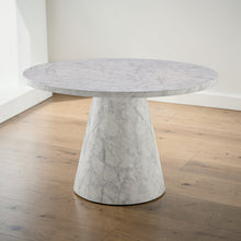 Load image into Gallery viewer, Kacey - Natural Engineered Stone Round Dining Table - Stone Gray
