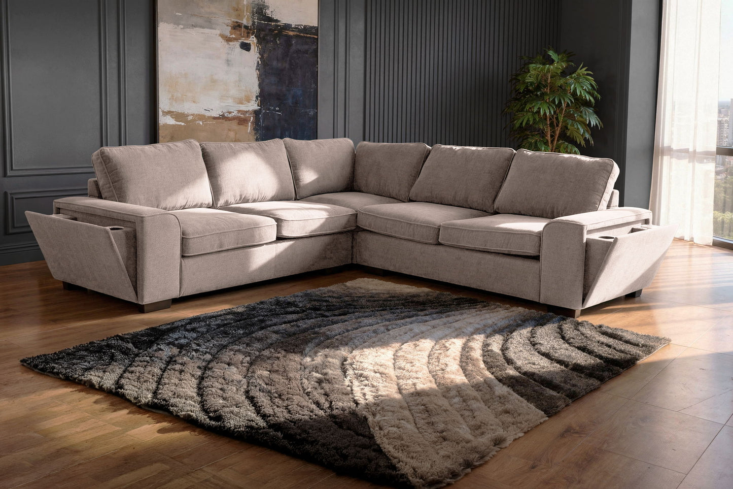Dayne - RAF Sleeper Loveseat - Gray