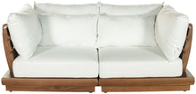 Load image into Gallery viewer, Mirella - 2 Piece Water Resistant Fabric 76" Upholstered Outdoor Patio Modular Loveseat
