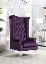 Load image into Gallery viewer, D2090 - High Back Velvet Wing Chair With Acrylic Legs

