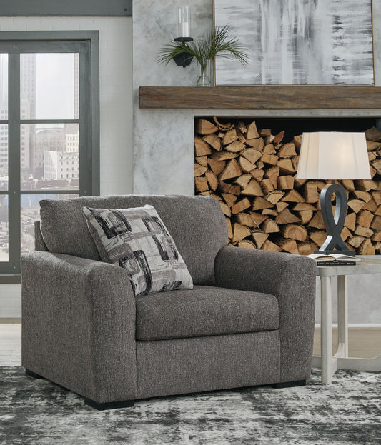 Gardiner - 2 Pc. - Chair And A Half, Ottoman - Pewter