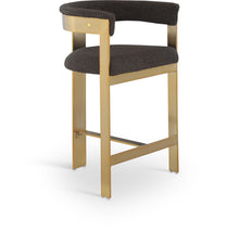 Load image into Gallery viewer, Romeo - Boucle Counter Stool With Gold Base (Set of 2)
